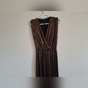 Elegant Metallic Maxi Dress